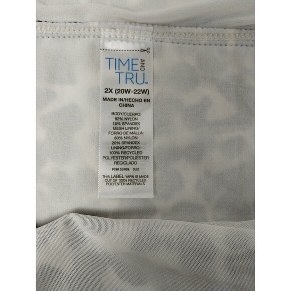 Time and Tru Womens 2XL Pebbles Black and White Mid Rise Bikini Bottom - Picture 4 of 5